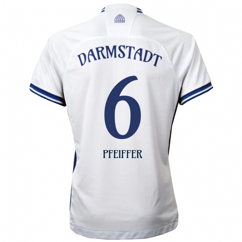 נשים פטריק פייפר #6 לבן כחול הרחק ג'רזי 2025/26 חולצה קצרה