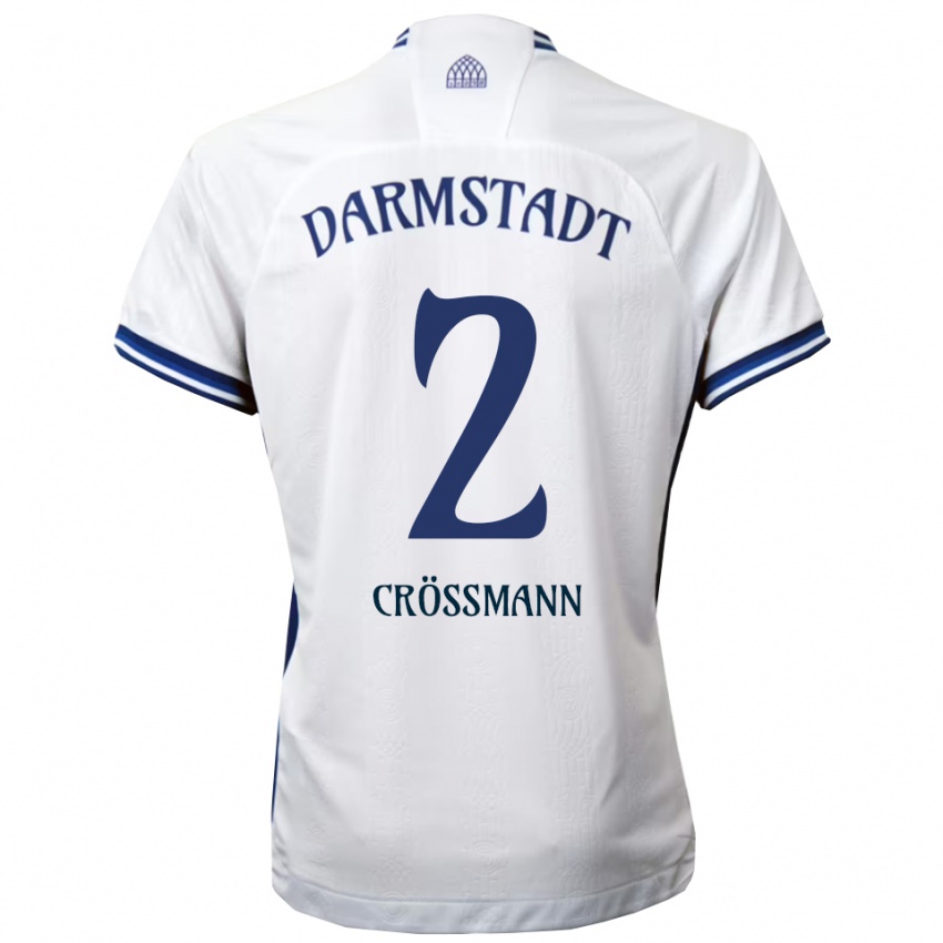 נשים Elias Crößmann #2 לבן כחול הרחק ג'רזי 2025/26 חולצה קצרה