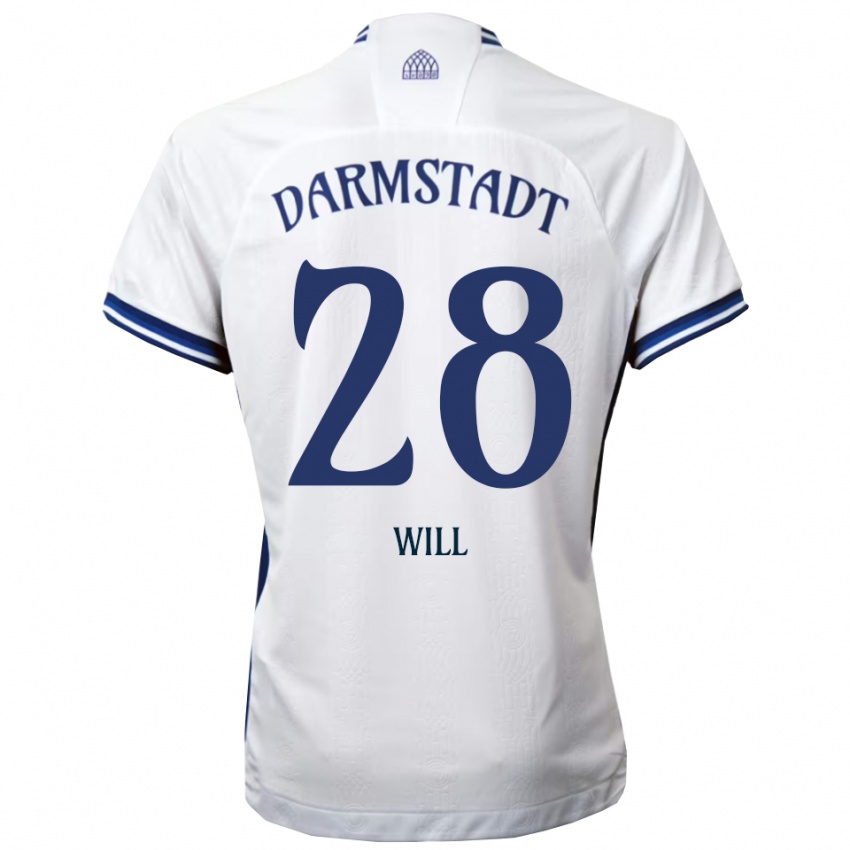 נשים פול ויל #28 לבן כחול הרחק ג'רזי 2025/26 חולצה קצרה