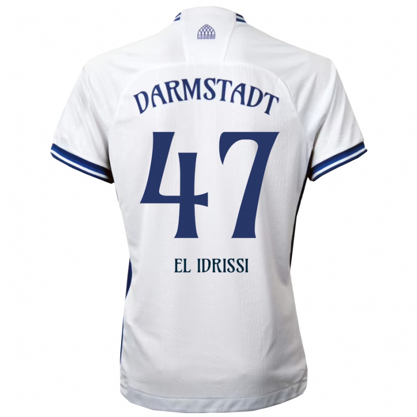 נשים Othmane El Idrissi #47 לבן כחול הרחק ג'רזי 2025/26 חולצה קצרה