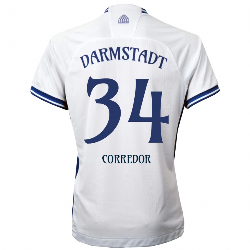 נשים קיליאן קורדור #34 לבן כחול הרחק ג'רזי 2025/26 חולצה קצרה