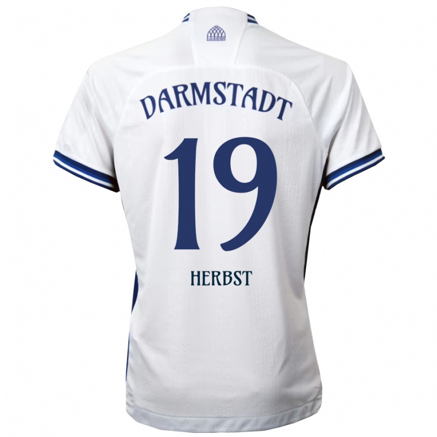 נשים Milian Herbst #19 לבן כחול הרחק ג'רזי 2025/26 חולצה קצרה