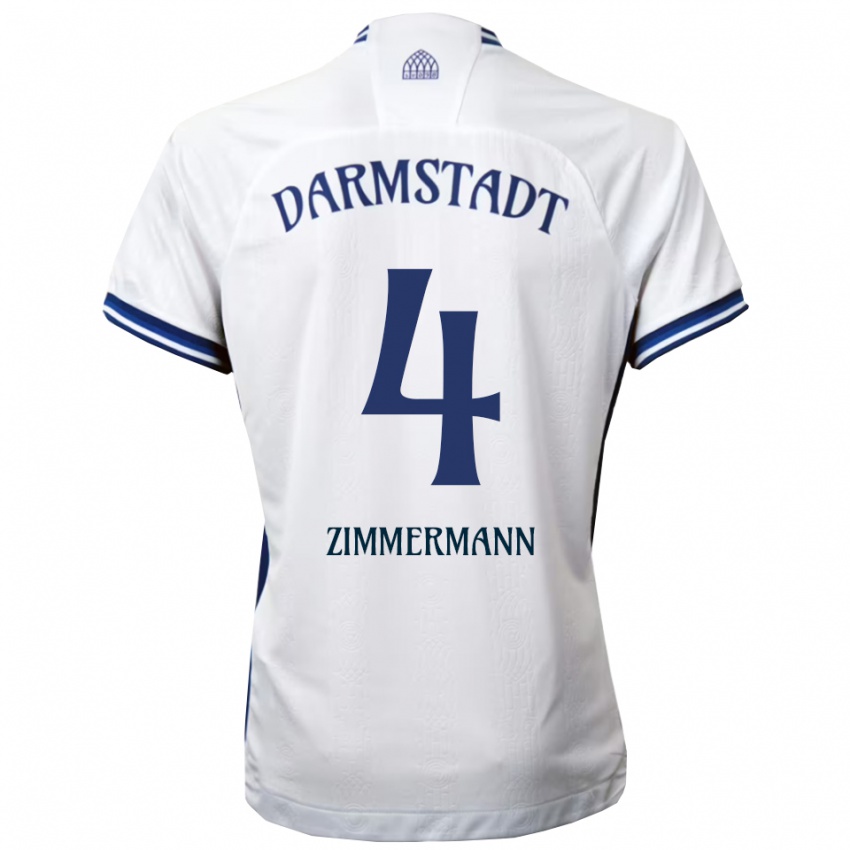 נשים כריסטוף צימרמן #4 לבן כחול הרחק ג'רזי 2025/26 חולצה קצרה