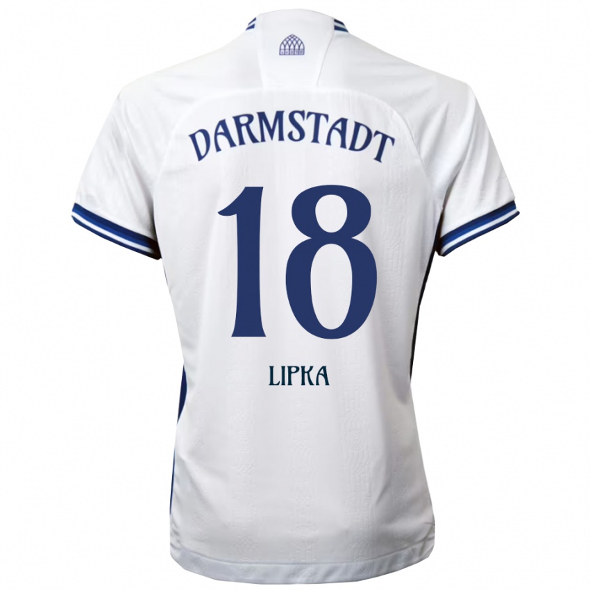 נשים David Lipka #18 לבן כחול הרחק ג'רזי 2025/26 חולצה קצרה