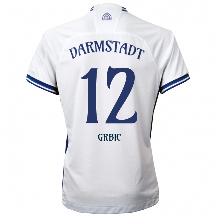 נשים Viktor Grbic #12 לבן כחול הרחק ג'רזי 2025/26 חולצה קצרה