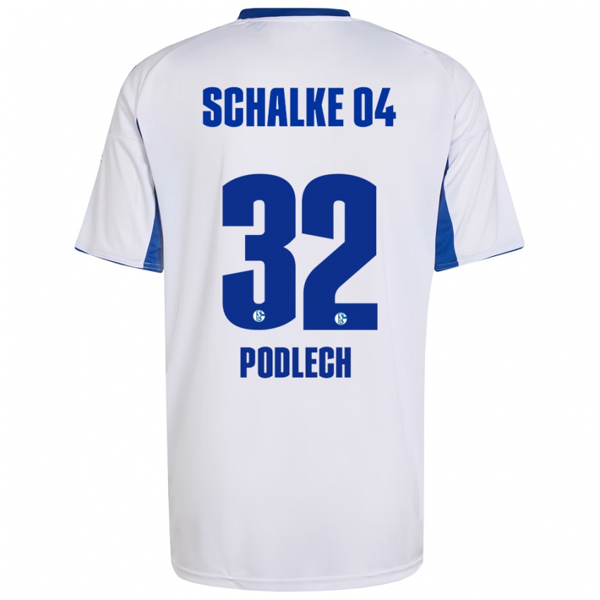 נשים לוקה פודלך #32 לבן כחול הרחק ג'רזי 2025/26 חולצה קצרה