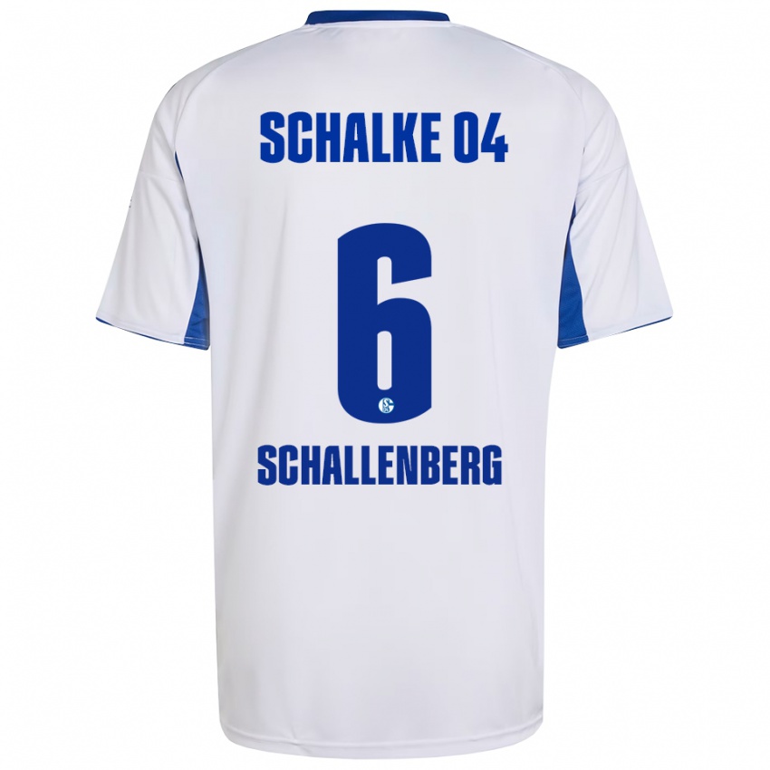 נשים רון שלנברג #6 לבן כחול הרחק ג'רזי 2025/26 חולצה קצרה