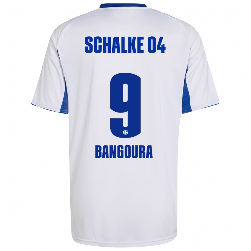 נשים אבובכר בנגורה #9 לבן כחול הרחק ג'רזי 2025/26 חולצה קצרה