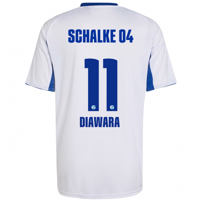 נשים ממאדי דיאווארה #11 לבן כחול הרחק ג'רזי 2025/26 חולצה קצרה