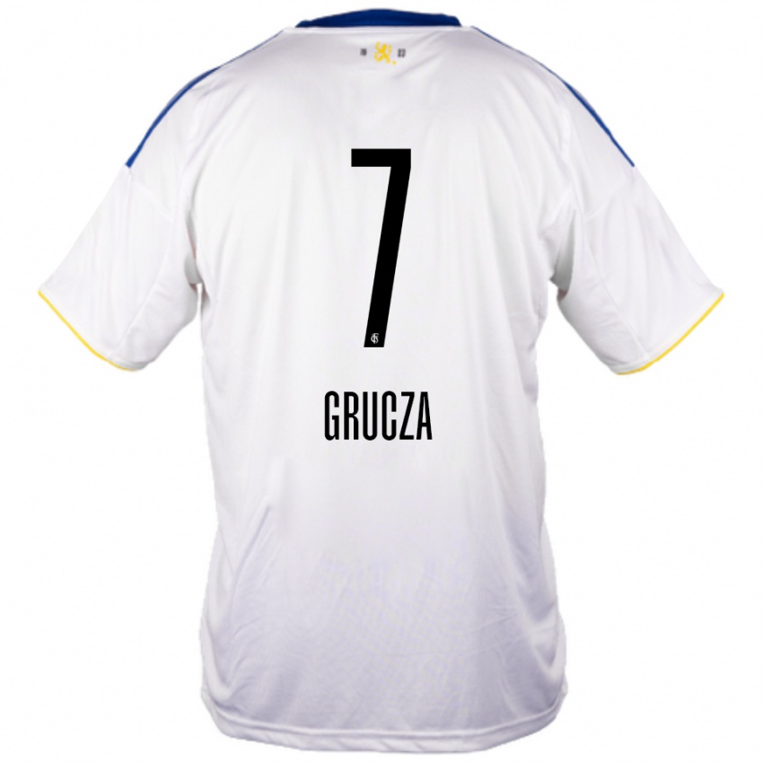 נשים ניקו גרוצה #7 לבן כחול צהוב הרחק ג'רזי 2025/26 חולצה קצרה