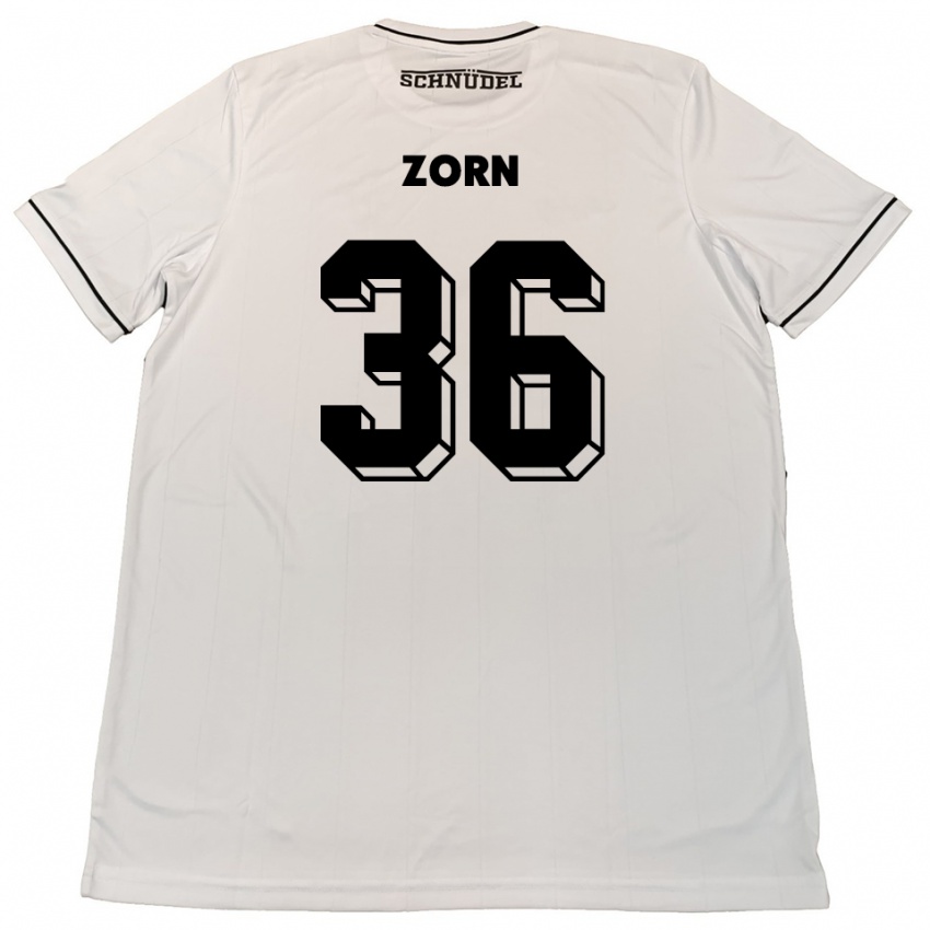 נשים אמיל זורן #36 לבן שחור הרחק ג'רזי 2025/26 חולצה קצרה