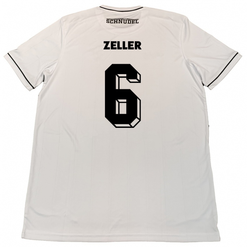 נשים לוקס כריסטופר זלר #6 לבן שחור הרחק ג'רזי 2025/26 חולצה קצרה