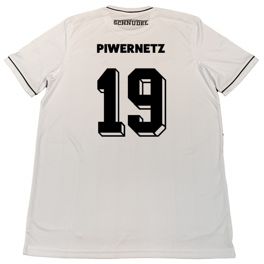 נשים נילס פיורנץ #19 לבן שחור הרחק ג'רזי 2025/26 חולצה קצרה