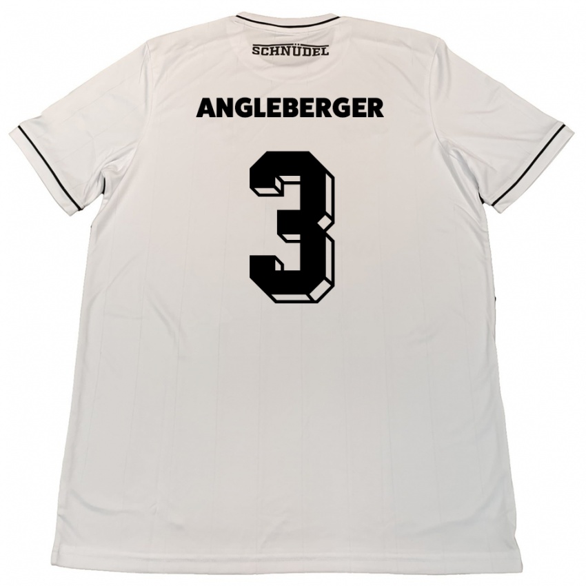 נשים דווין אנגלברגר #3 לבן שחור הרחק ג'רזי 2025/26 חולצה קצרה