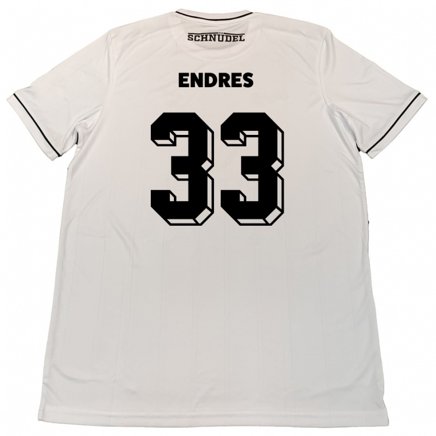 נשים ג׳ושוע אנדרס #33 לבן שחור הרחק ג'רזי 2025/26 חולצה קצרה