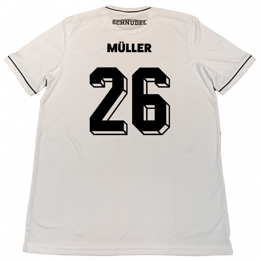 נשים Maro Müller #26 לבן שחור הרחק ג'רזי 2025/26 חולצה קצרה