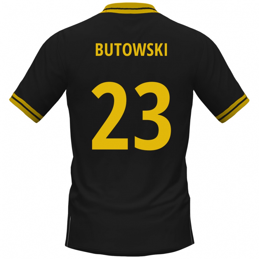 נשים Dennis Butowski #23 שחור צהוב הרחק ג'רזי 2025/26 חולצה קצרה