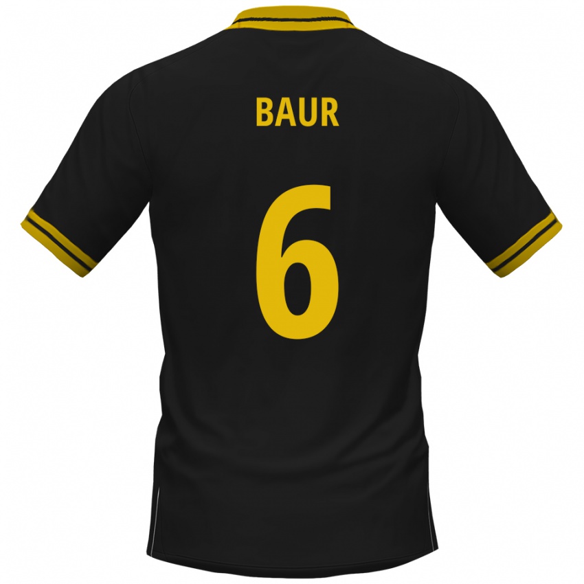 נשים מאורו באור #6 שחור צהוב הרחק ג'רזי 2025/26 חולצה קצרה