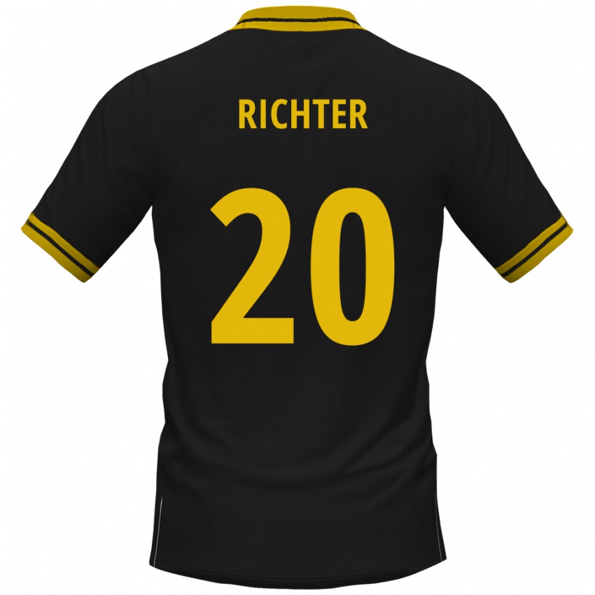 נשים מארק פול ויקטור ריכטר #20 שחור צהוב הרחק ג'רזי 2025/26 חולצה קצרה