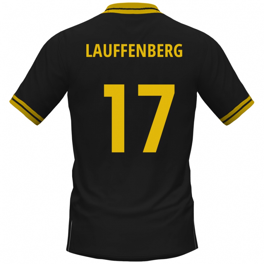 נשים Rene Lauffenberg #17 שחור צהוב הרחק ג'רזי 2025/26 חולצה קצרה