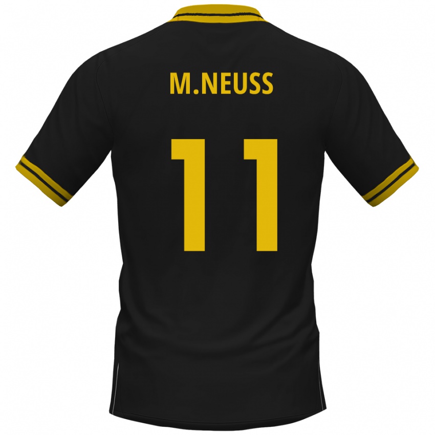 נשים מקסימיליאן נויס #11 שחור צהוב הרחק ג'רזי 2025/26 חולצה קצרה