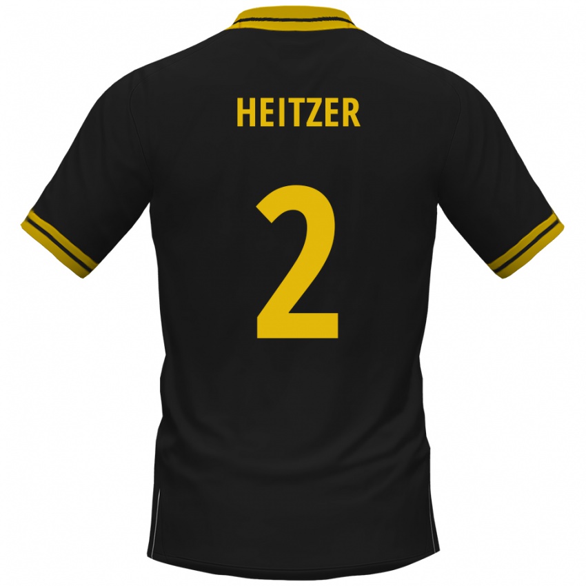 נשים קוונטין הייצר #2 שחור צהוב הרחק ג'רזי 2025/26 חולצה קצרה