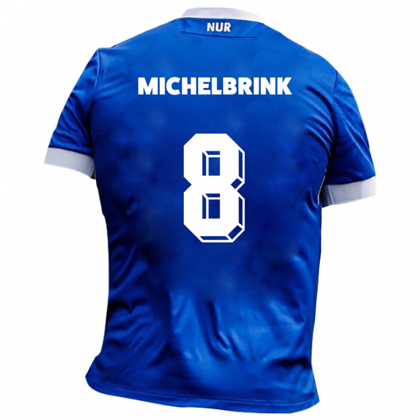 נשים לוקאס מיכלברינק #8 כחול לבן הרחק ג'רזי 2025/26 חולצה קצרה