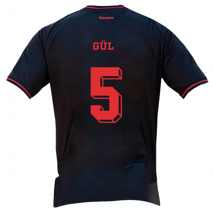 נשים אמרה גול #5 שחור אדום לבן הרחק ג'רזי 2025/26 חולצה קצרה