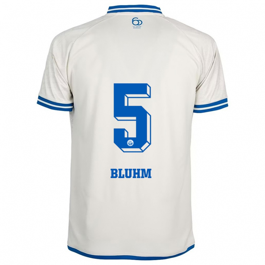 נשים Theodor Bluhm #5 לבן כחול הרחק ג'רזי 2025/26 חולצה קצרה