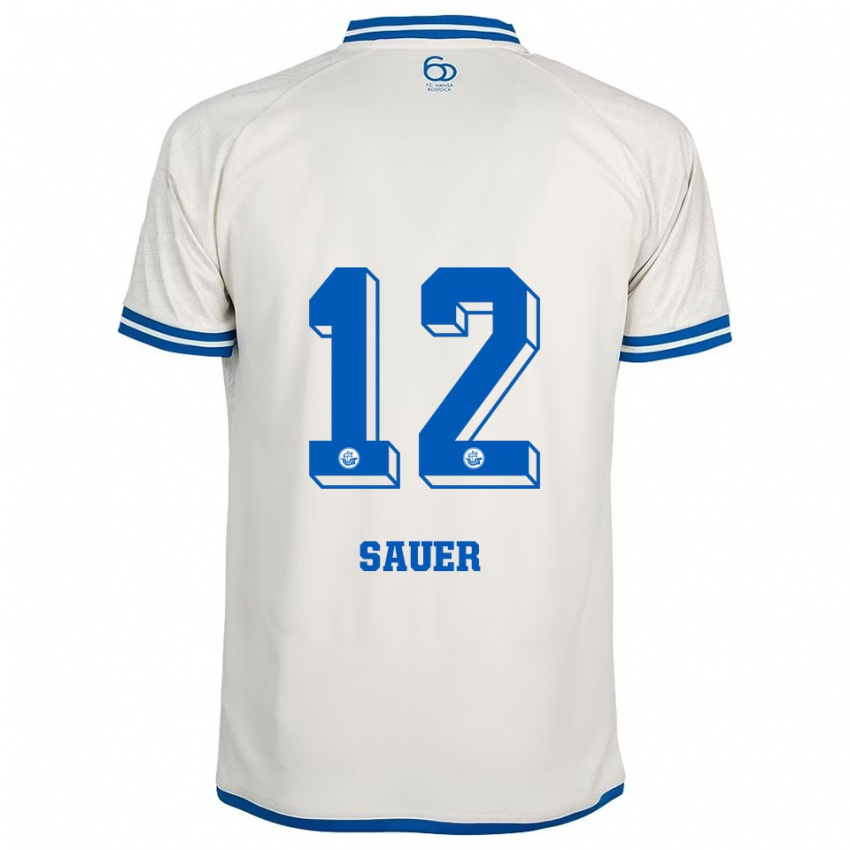 נשים John-Lukas Sauer #12 לבן כחול הרחק ג'רזי 2025/26 חולצה קצרה