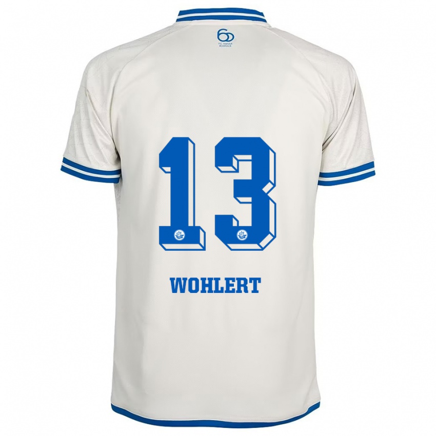 נשים Finlay Wohlert #13 לבן כחול הרחק ג'רזי 2025/26 חולצה קצרה