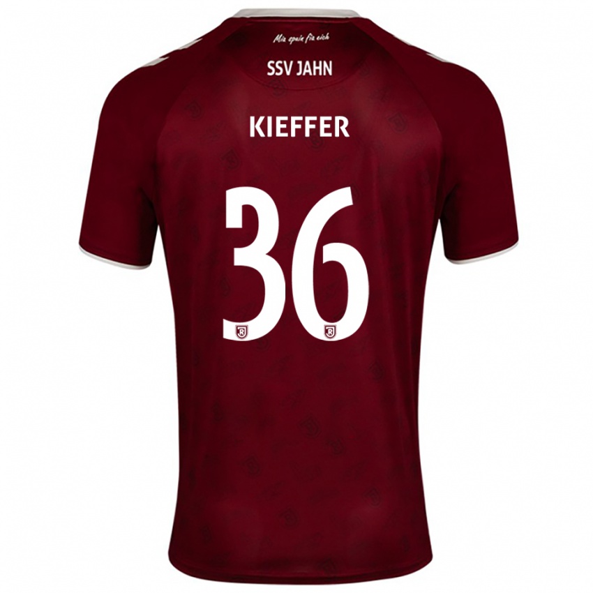 נשים Ben Kieffer #36 בורדו לבן הרחק ג'רזי 2025/26 חולצה קצרה