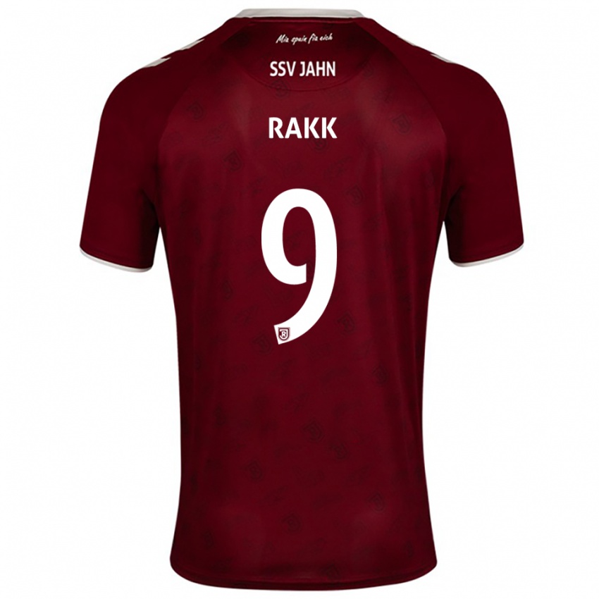 נשים Lars Rakk #9 בורדו לבן הרחק ג'רזי 2025/26 חולצה קצרה