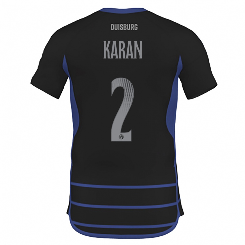 נשים Mikail Karan #2 שחור כחול הרחק ג'רזי 2025/26 חולצה קצרה