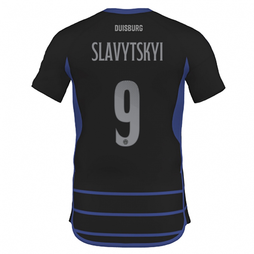 נשים Nikita Slavytskyi #9 שחור כחול הרחק ג'רזי 2025/26 חולצה קצרה