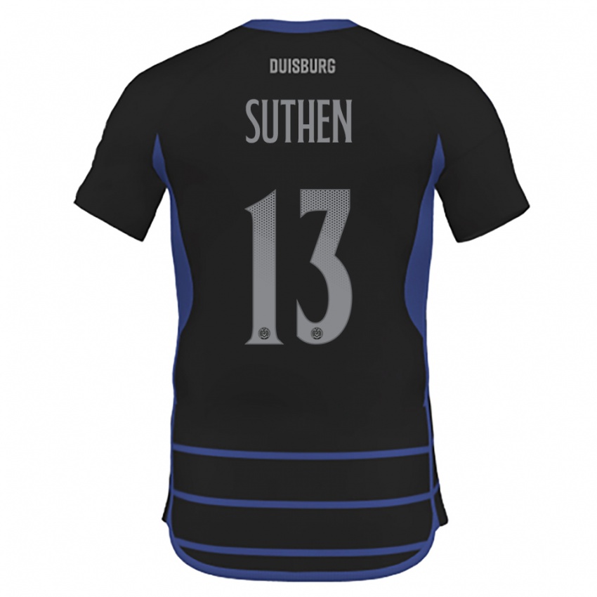 נשים Dion Suthen #13 שחור כחול הרחק ג'רזי 2025/26 חולצה קצרה