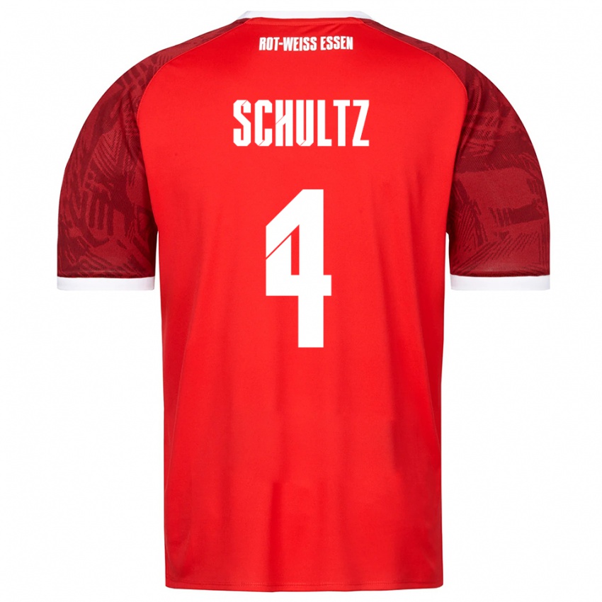 נשים Michael Schultz #4 אדום בורדו לבן הרחק ג'רזי 2025/26 חולצה קצרה