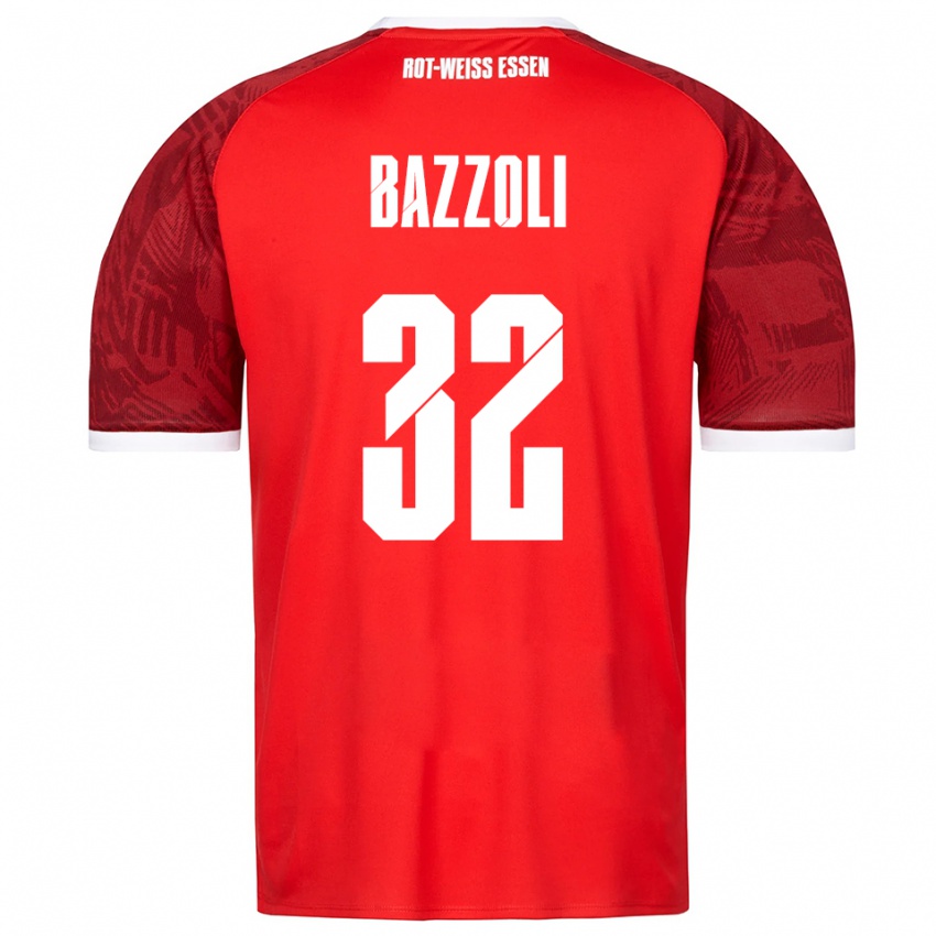 נשים לוקה ג׳וליאנו באזולי #32 אדום בורדו לבן הרחק ג'רזי 2025/26 חולצה קצרה