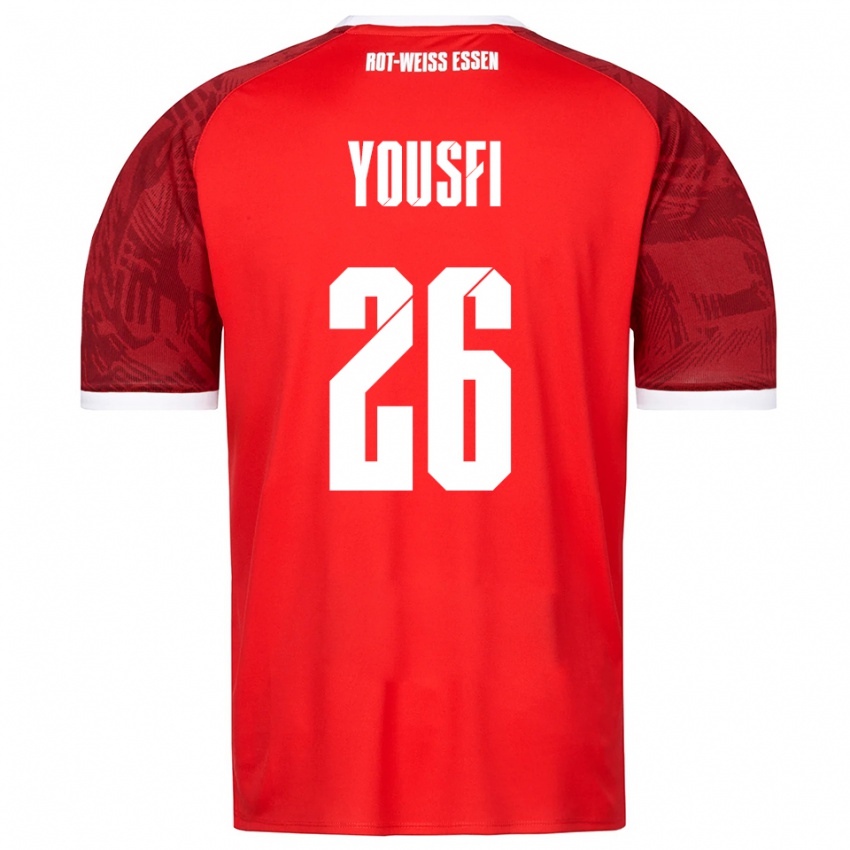 נשים אליאס יוספי #26 אדום בורדו לבן הרחק ג'רזי 2025/26 חולצה קצרה