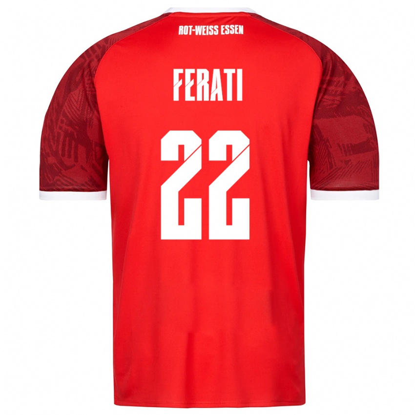 נשים Larson Ferati #22 אדום בורדו לבן הרחק ג'רזי 2025/26 חולצה קצרה