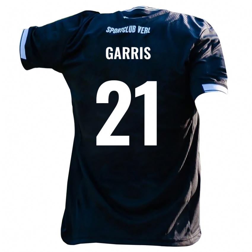 נשים Jaden-Romero Garris #21 שחור לבן הרחק ג'רזי 2025/26 חולצה קצרה