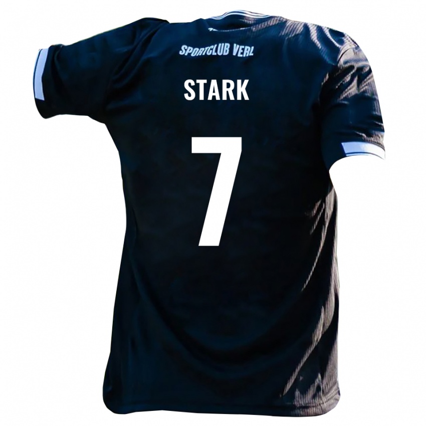 נשים יוליאן שטארק #7 שחור לבן הרחק ג'רזי 2025/26 חולצה קצרה