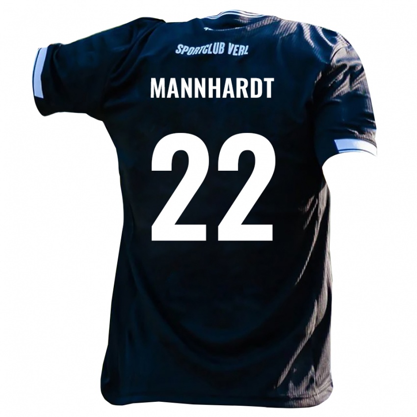 נשים מרקו מאנהארדט #22 שחור לבן הרחק ג'רזי 2025/26 חולצה קצרה