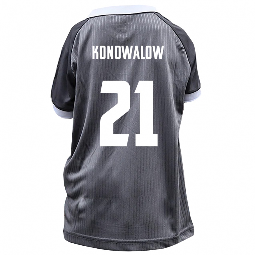 נשים סטפן קונובלוב #21 אפור לבן הרחק ג'רזי 2025/26 חולצה קצרה