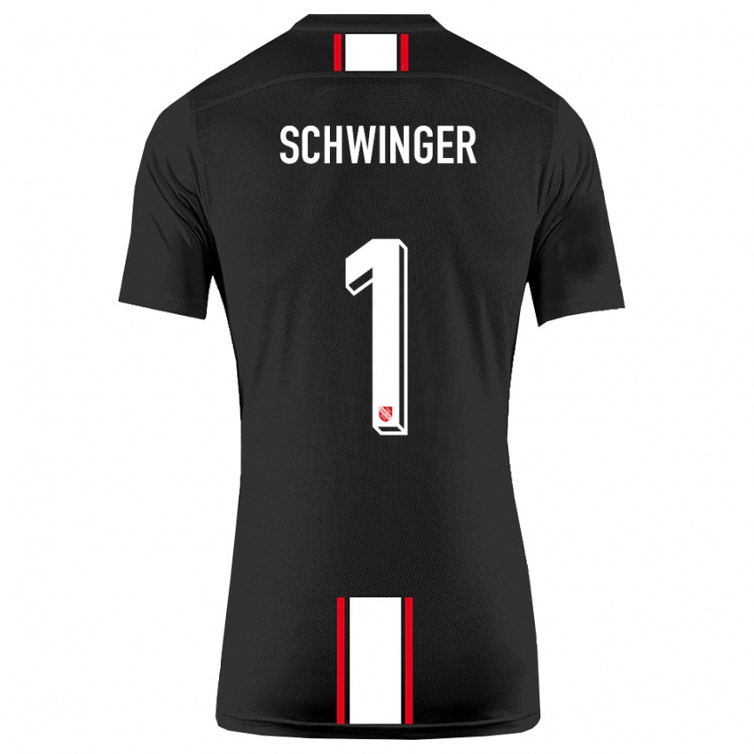 נשים Holm Schwinger #1 שחור לבן הרחק ג'רזי 2025/26 חולצה קצרה