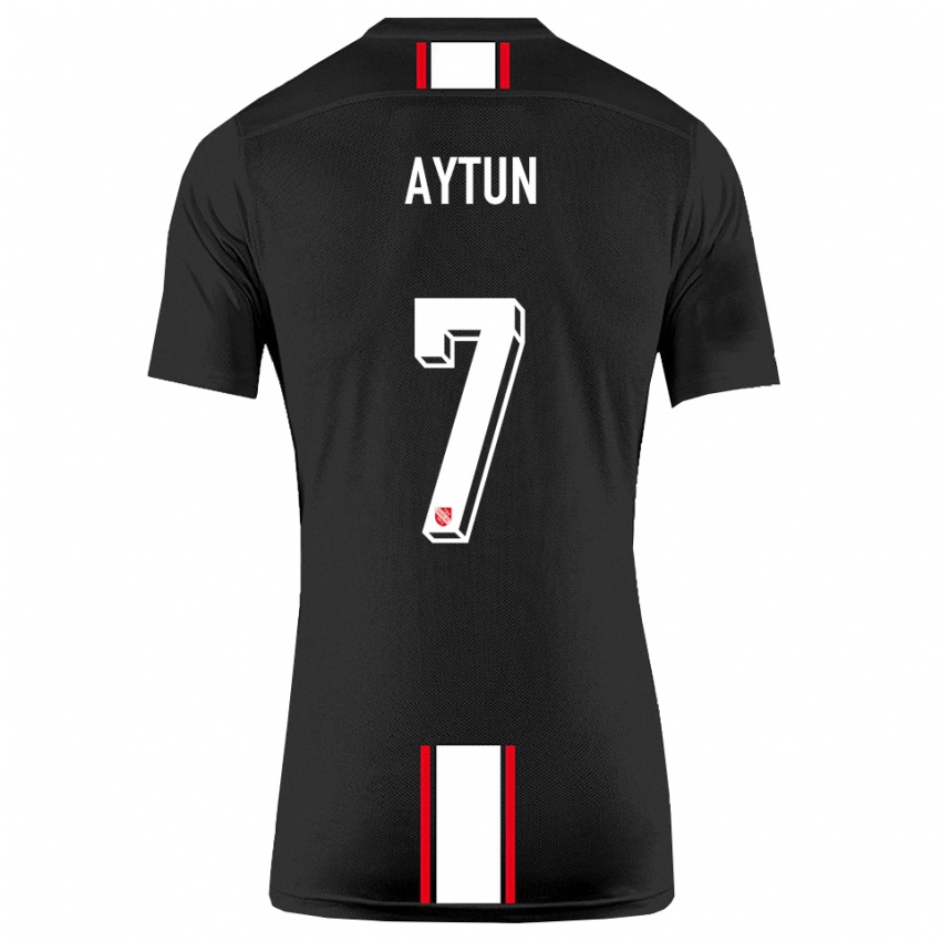 נשים Emre Aytun #7 שחור לבן הרחק ג'רזי 2025/26 חולצה קצרה