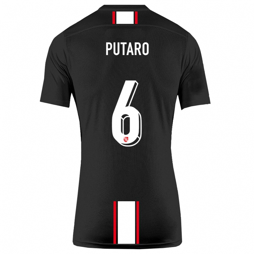 נשים לוקה אנטוניו פוטארו #6 שחור לבן הרחק ג'רזי 2025/26 חולצה קצרה