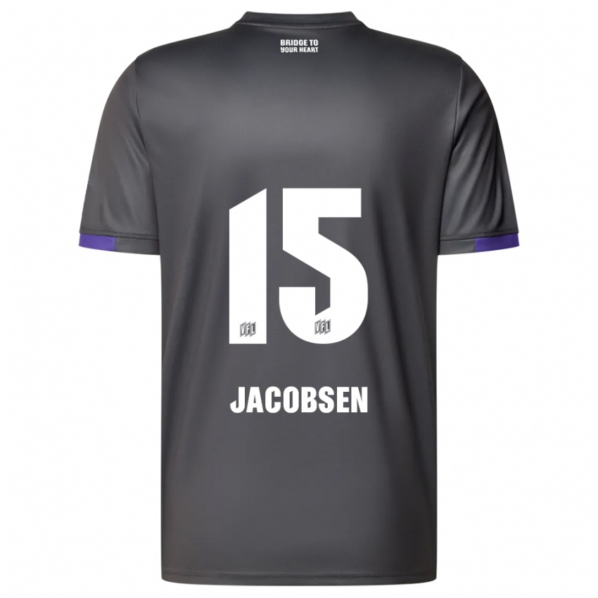 נשים ביארקה יאקובסן #15 אפור סגול הרחק ג'רזי 2025/26 חולצה קצרה