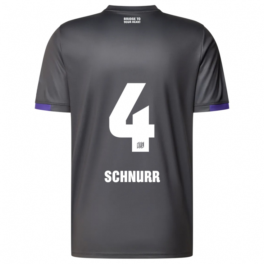 נשים Maxim Schnurr #4 אפור סגול הרחק ג'רזי 2025/26 חולצה קצרה