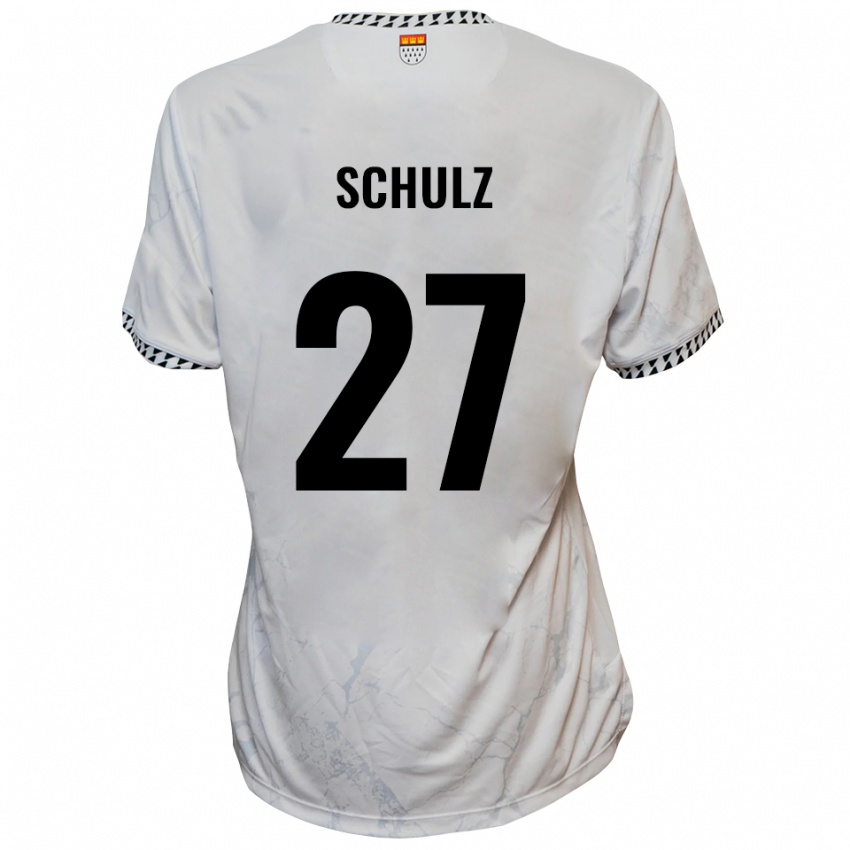 נשים ארנה שולץ #27 לבן שחור הרחק ג'רזי 2025/26 חולצה קצרה